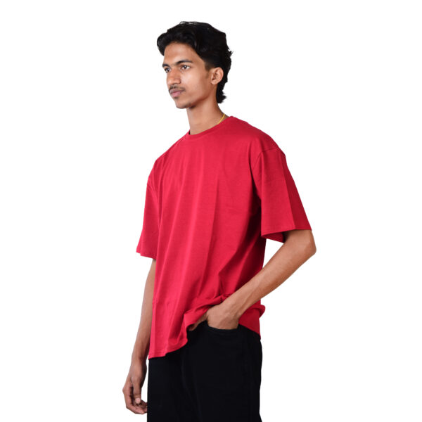 Men Maroon Sound Swag Oversized Printed T-Shirt - Image 3