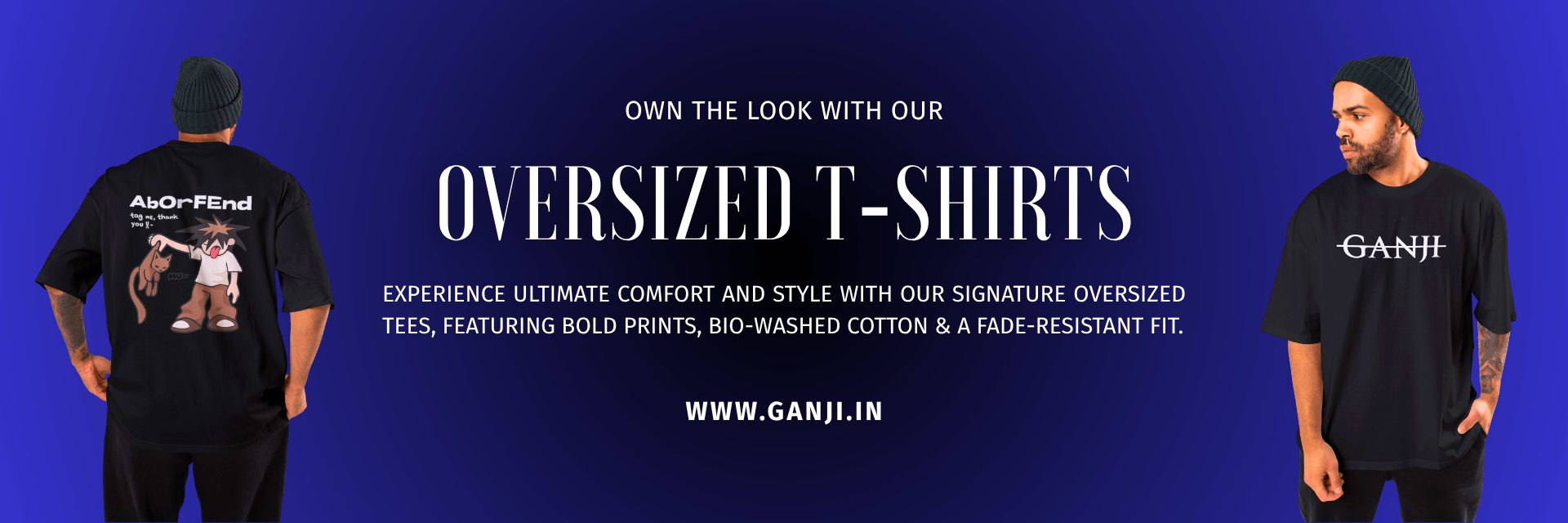 GANJI Oversized -T_Shirt Banner